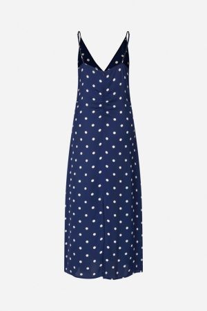  navy creme dot