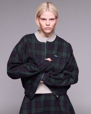 blue checked